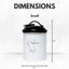 Country Living Set of 3 Pet Treat Storage Canisters – Black & White Containers American Pet Supplies
