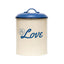 Country Living Set of 3 Pet Treat Canisters, Dog Treat Storage – French Blue Lid Containers American Pet Supplies