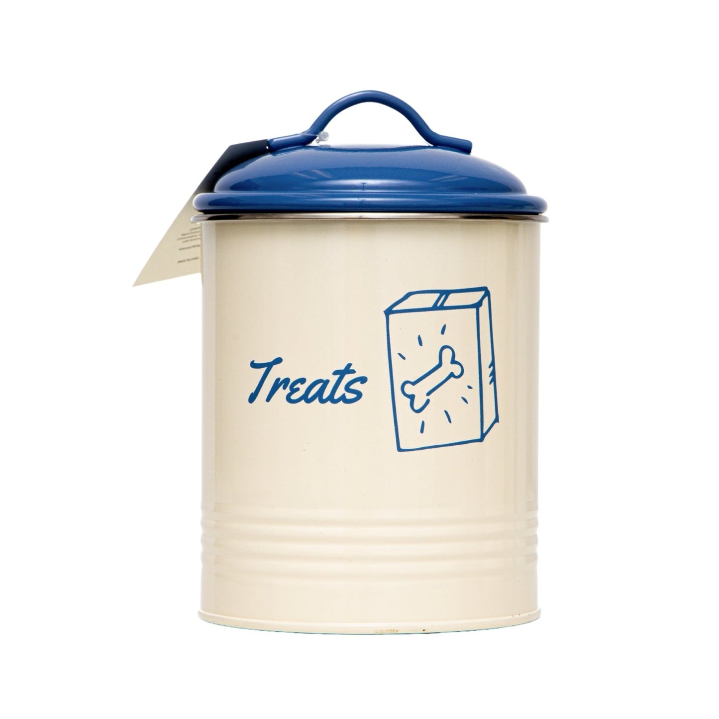 Country Living Set of 3 Pet Treat Canisters, Dog Treat Storage – French Blue Lid Containers American Pet Supplies