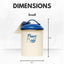 Country Living Set of 3 Pet Treat Canisters, Dog Treat Storage – French Blue Lid Containers American Pet Supplies