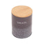 Country Living Dog Treat Canisters - Set of 2 Carbon Steel Jars with Bamboo Lids – Volcanic Gray Containers American Pet Supplies