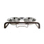 Country Living Rustic Dog Bone Elevated Feeder with 2 Stainless Steel Bowls Elevated Feeders American Pet Supplies