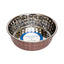 Country Living Set of 2 Hammered Stainless Steel Dog Bowls – Ideal for Extra Large Breeds – Rose Quartz/64oz Bowl American Pet Supplies