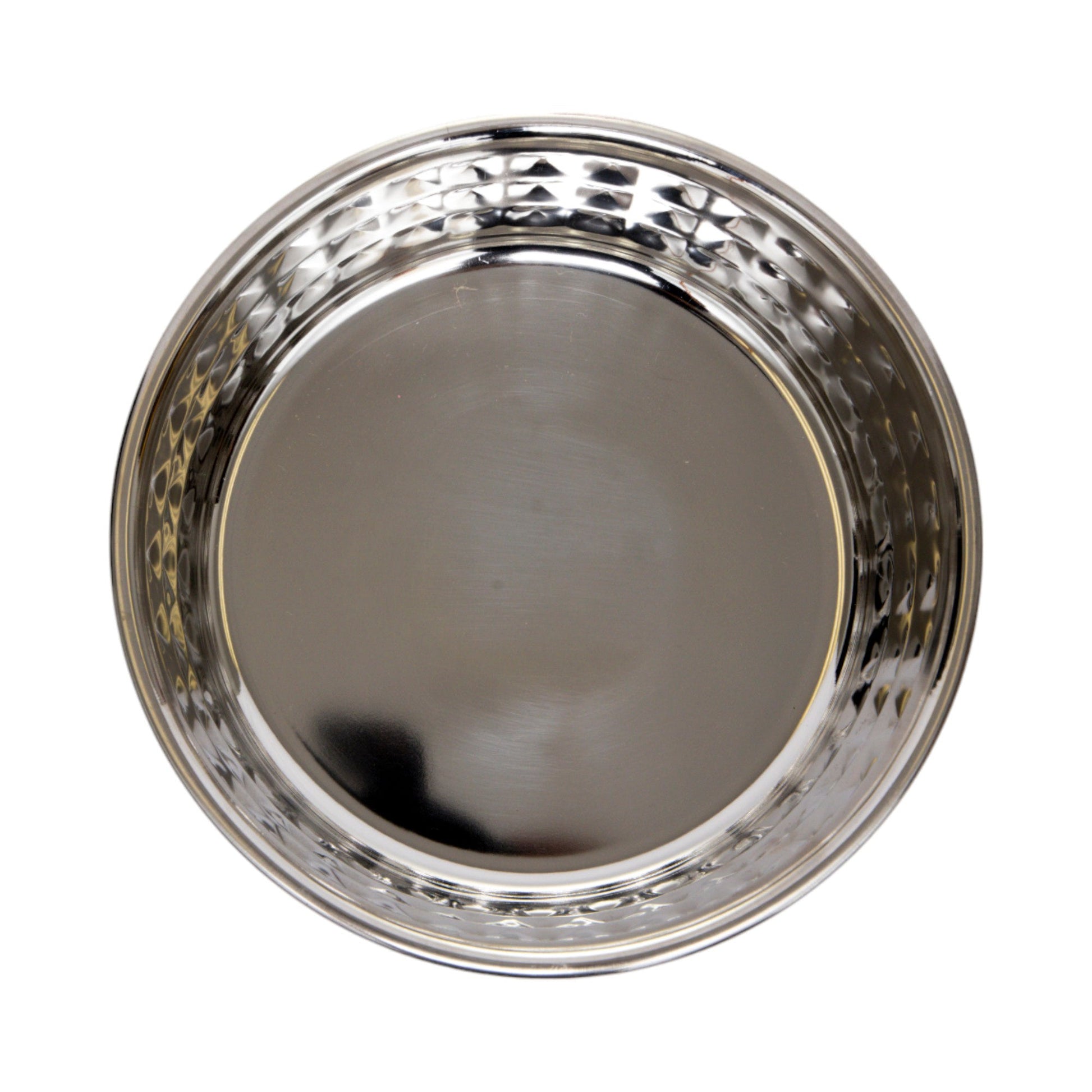 Country Living Set of 2 Hammered Stainless Steel Dog Bowls – Ideal for Extra Large Breeds – Rose Quartz/64oz Bowl American Pet Supplies