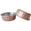 Country Living Set of 2 Hammered Stainless Steel Dog Bowls – Ideal for Extra Large Breeds – Rose Quartz/64oz Bowl American Pet Supplies