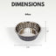 Country Living Set of 2 Hammered Stainless Steel Dog Bowls – Black Pearl Bowl American Pet Supplies