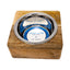Country Living Elegant Stainless Steel Dog Bowl with Square Mango Wood Holder – 1 Quart Mangowood Bowls American Pet Supplies