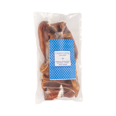 Country Living Whole Pig Ears Dog Treats – 100% Natural, Premium Pork Chews for Dental Care – (15-Pack) Dog Treats American Pet Supplies