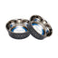 Country Living Set of 2 Stainless Steel Dog Bowls – Farmhouse Style, Ideal for Small to Medium Dogs Gray Bowl American Pet Supplies