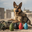 USA-K9 Grenade Rubber Dog Chew Toy | K9 Handler eDispenser Toy | Red & Blue | USA Made Rubber Dog Toys SodaPup/True Dogs, LLC