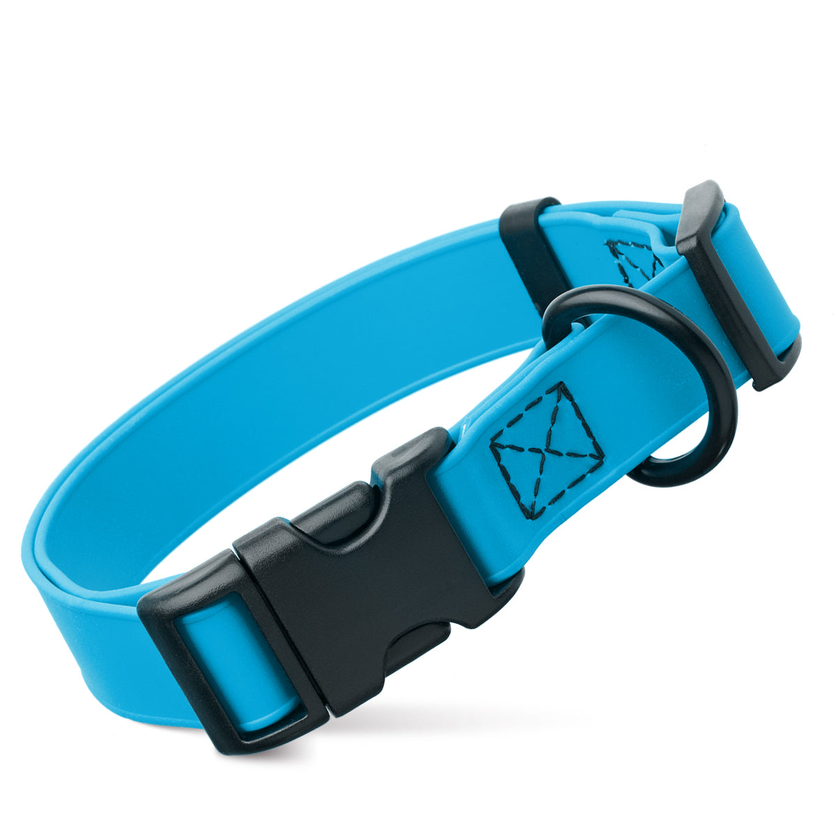 Dogline Biothane Waterproof Dog Collar with Quick Release Buckle Sky Blue Dog Collars Dogline