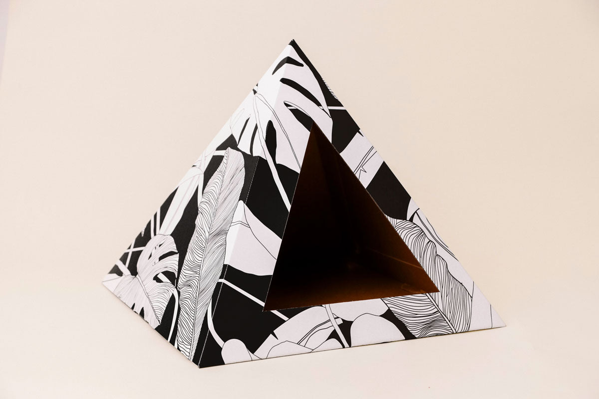 'Dark Paradise' Cardboard Cat Pyramid KittyKardboard