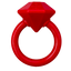 Diamond Ring Nylon Teething Ring for Puppies | Durable & USA Made Diamond Ring Nylon Teething Ring - Red Nylon Dog Toys SodaPup/True Dogs, LLC