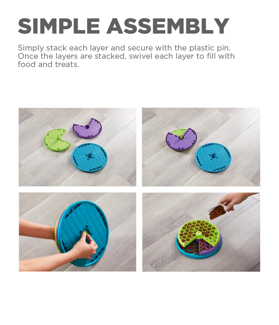 Nina Ottosson Lickin' Layers Interactive Treat Dog Puzzle Toy Multicolored Level 2 Dog Slow Feeder Nina Ottosson