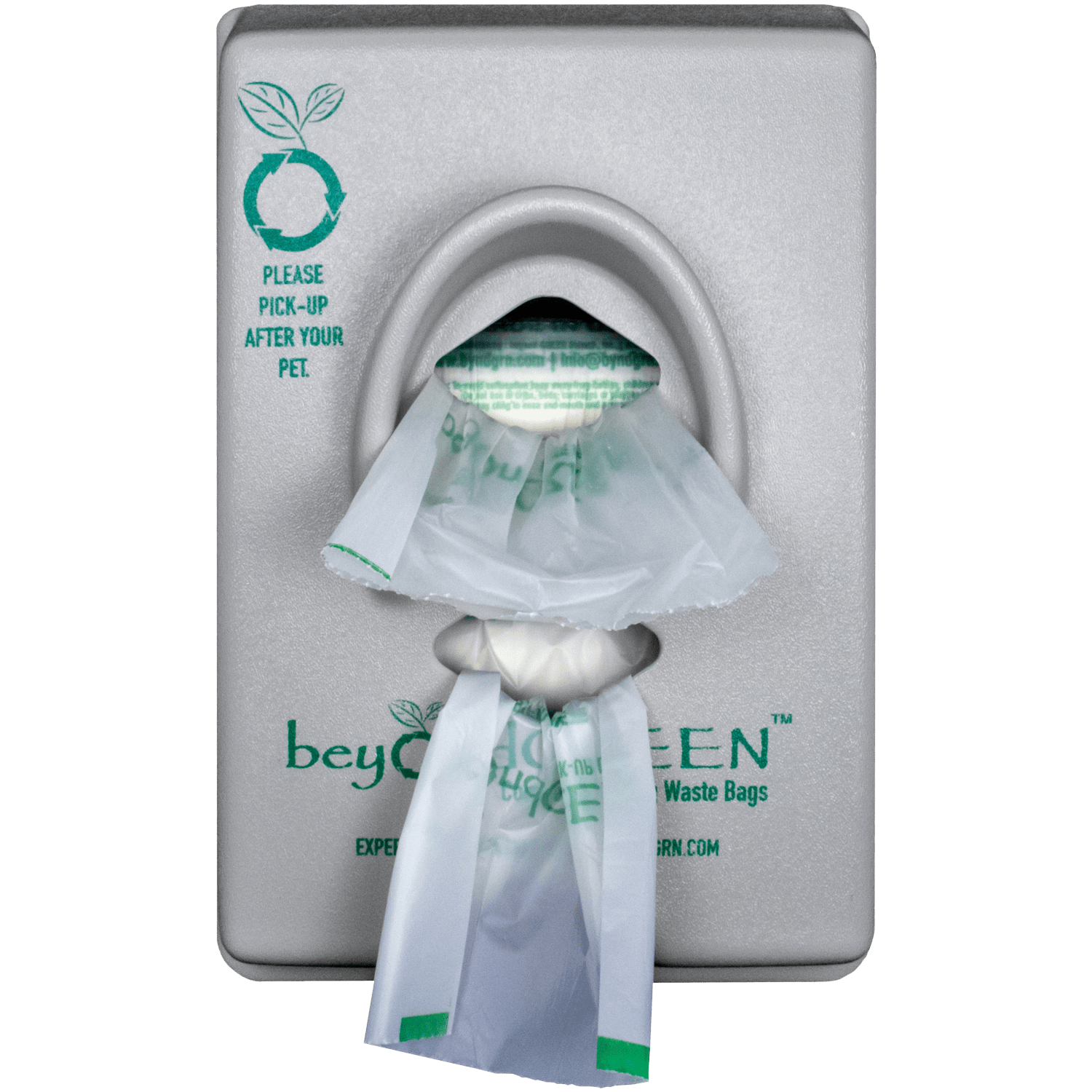 Dog Poop Bag Dispenser – Wall & Pole Mount | Dog Waste Station | Front-Load | Made in USA | beyondGREEN Poop Bag Dispenser beyondGREEN biotech™