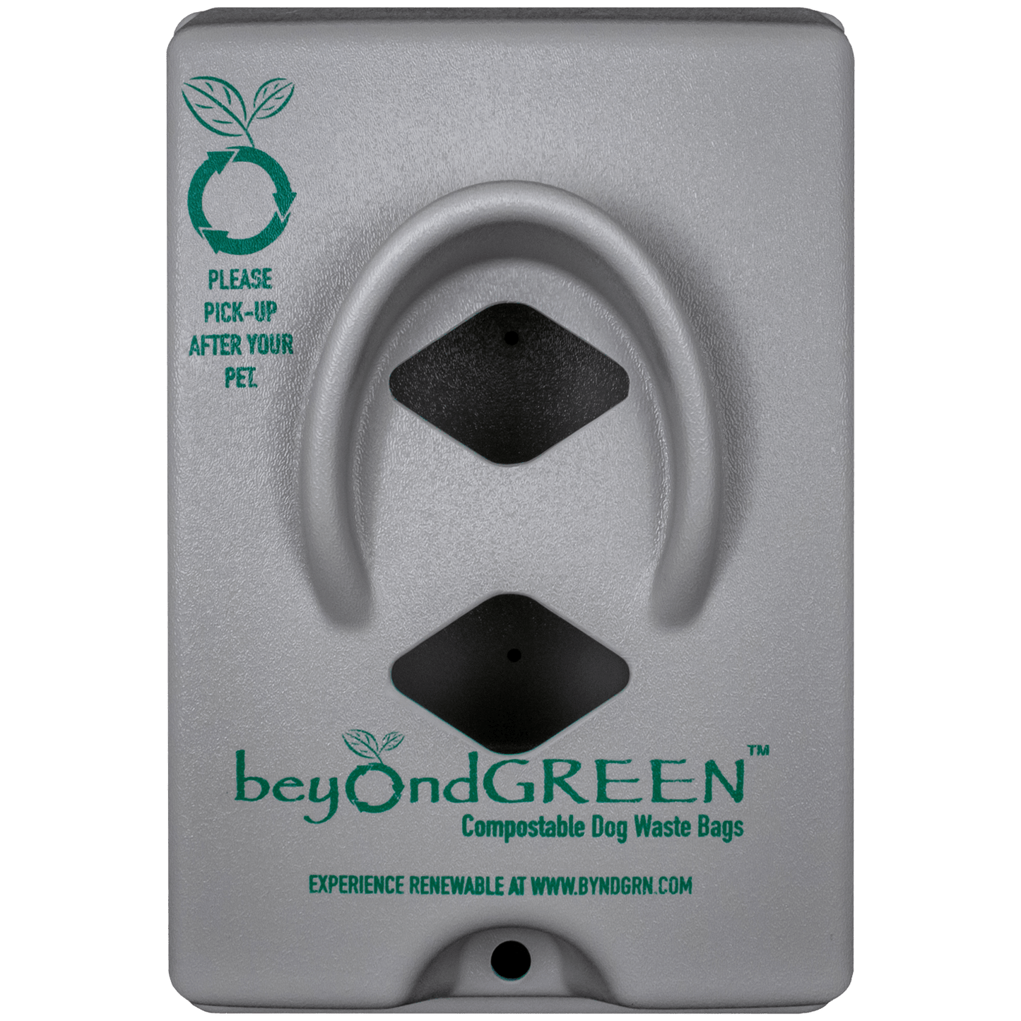 Dog Poop Bag Dispenser – Wall & Pole Mount | Dog Waste Station | Front-Load | Made in USA | beyondGREEN Poop Bag Dispenser beyondGREEN biotech™