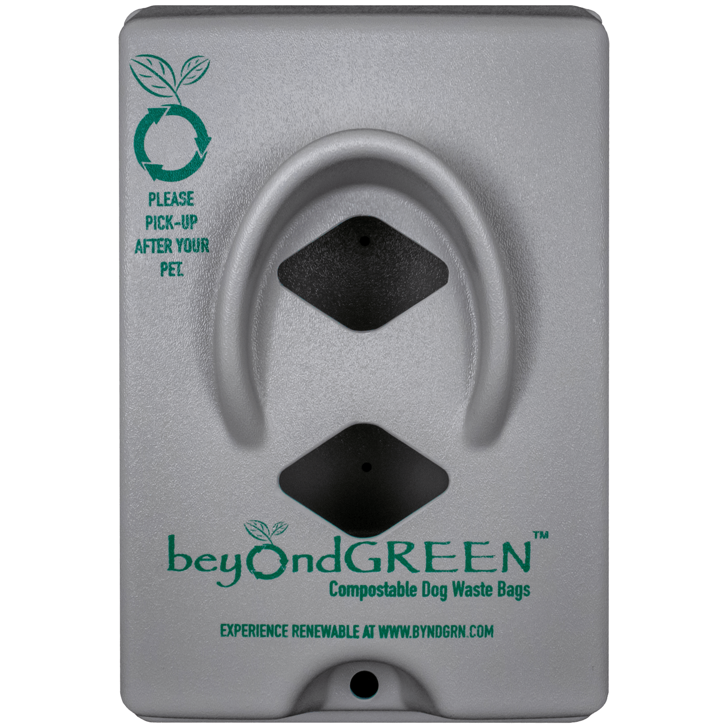 Dog Poop Bag Dispenser – Wall & Pole Mount | Dog Waste Station | Front-Load | Made in USA | beyondGREEN Poop Bag Dispenser beyondGREEN biotech™