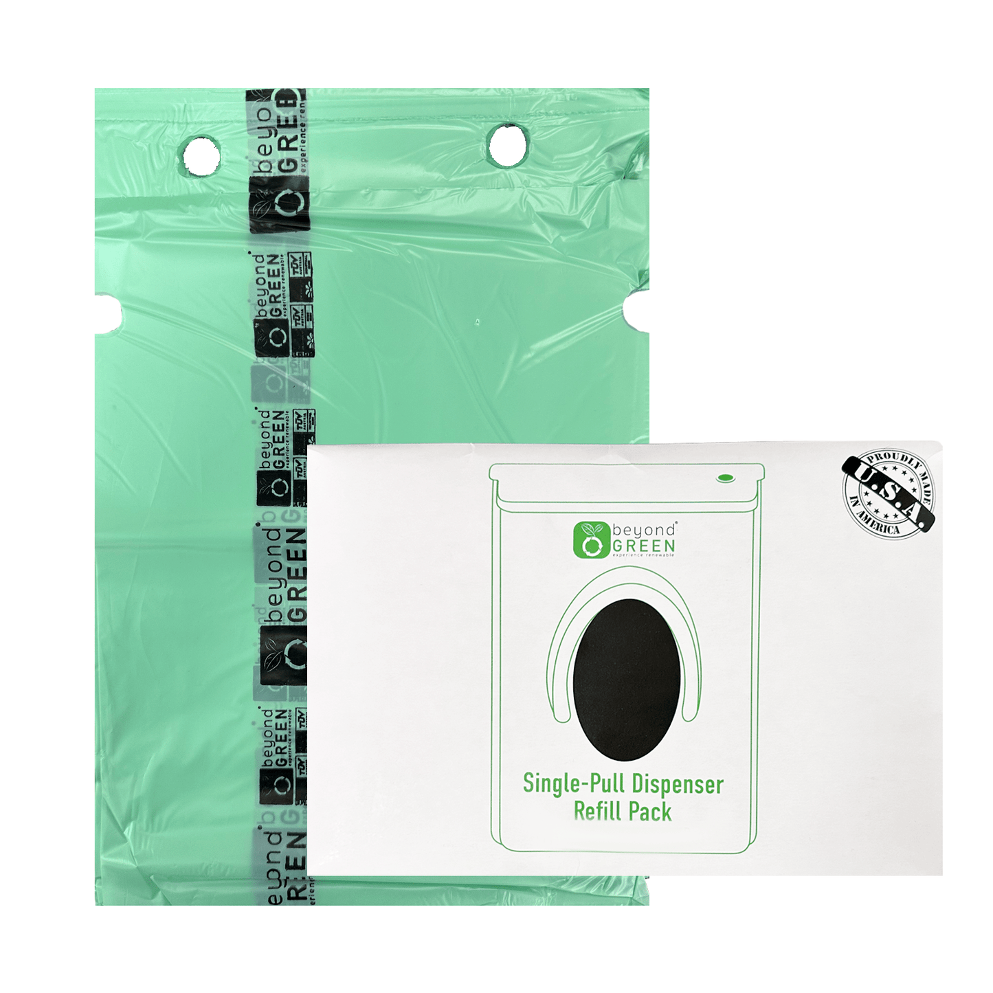 Dog Waste Station Bags – Single-Pull Refill 9" x 13" | Park Dispenser Compatible | Made in USA | beyondGREEN Dog Waste Bags beyondGREEN biotech™