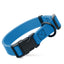 Dogline Biothane Waterproof Dog Collar with Quick Release Buckle Cerulean Blue Dog Collars Dogline