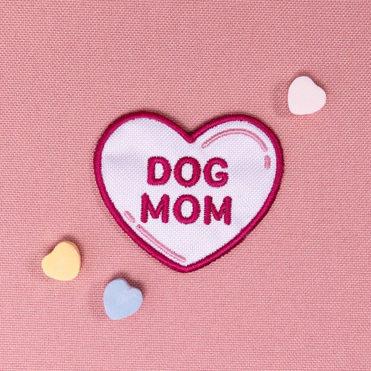 Dog Mom Heart Patch White K9 Sport Sack