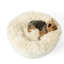 PupPouf™ Luxe Faux Fur Donut Dog Bed - Plush Sheep Ivory Dog Beds Paw