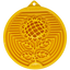 Earth eCoin Nylon Lick Mat for Dogs | USA Made Enrichment Toy | SodaPup Earth ecoin - yellow ECOIN SodaPup/True Dogs, LLC