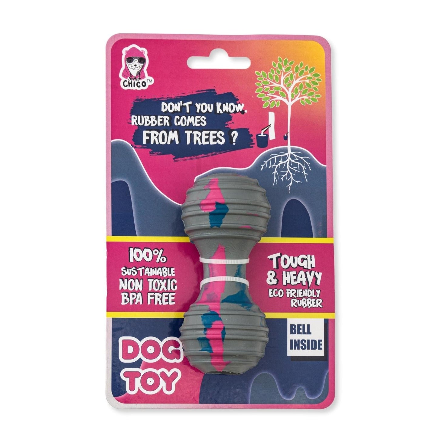 Natural Rubber Dumbbell Dog Chew Toy – Durable & Safe, Fun & Interactive Play Chew Toys American Pet Supplies