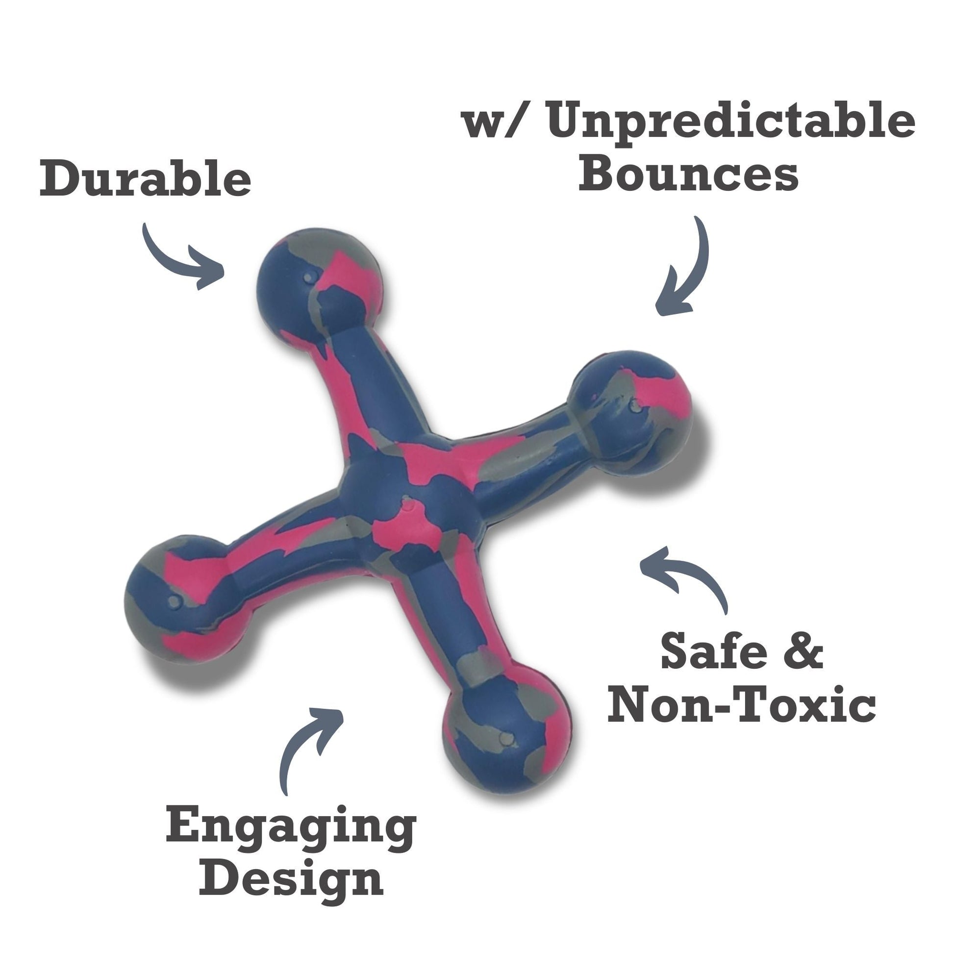 Natural Rubber Jack Dog Toy – Durable, Non-Toxic Chew Toy for Engaging Play and Enhanced Agility Chew Toys American Pet Supplies