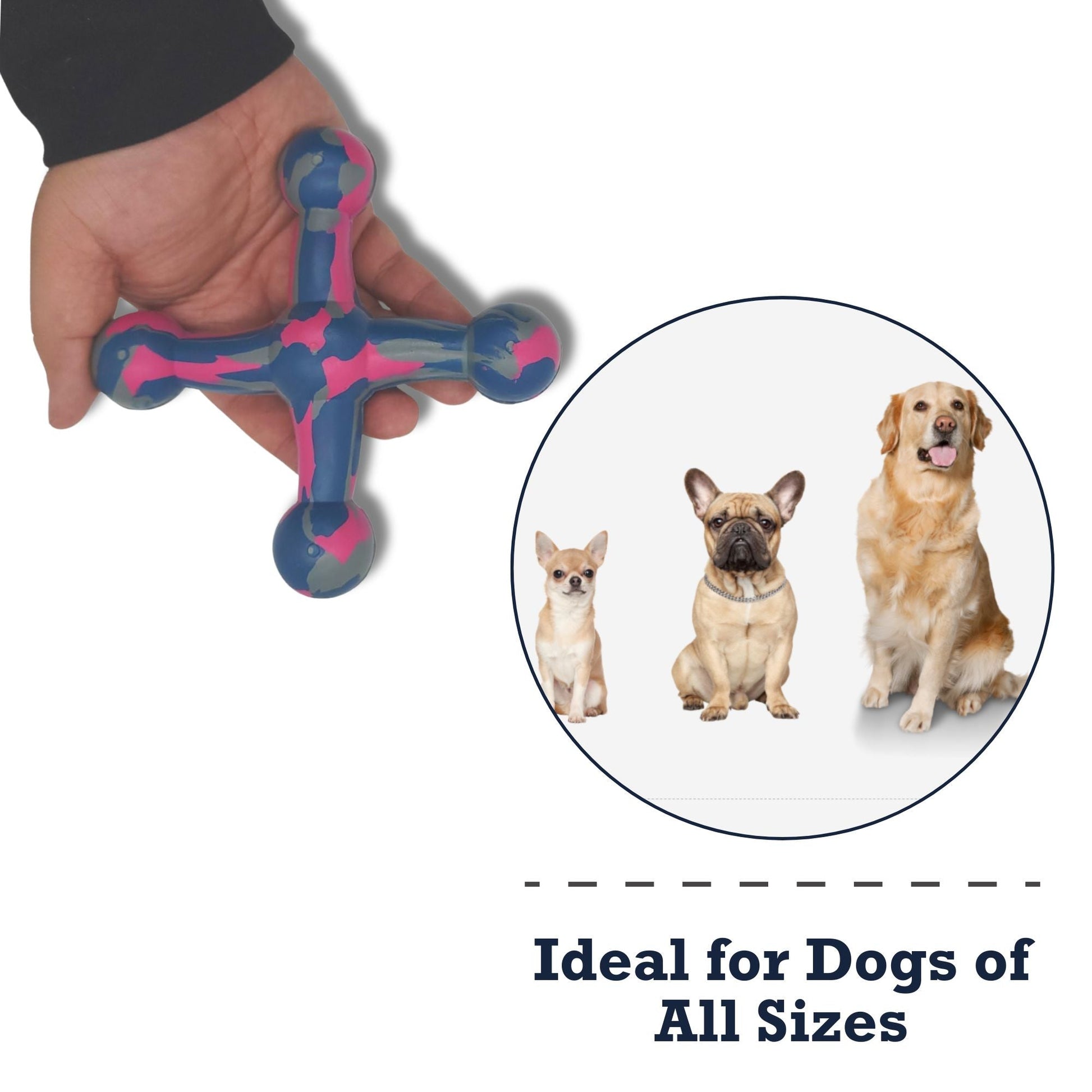Natural Rubber Jack Dog Toy – Durable, Non-Toxic Chew Toy for Engaging Play and Enhanced Agility Chew Toys American Pet Supplies