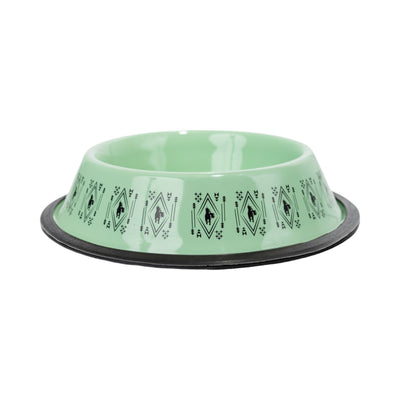 Non-Skid Boho Stainless Steel Dog Bowl – with Whimsical Unicorn Design, Silicone Base for Medium Dogs – 24oz Bowl American Pet Supplies
