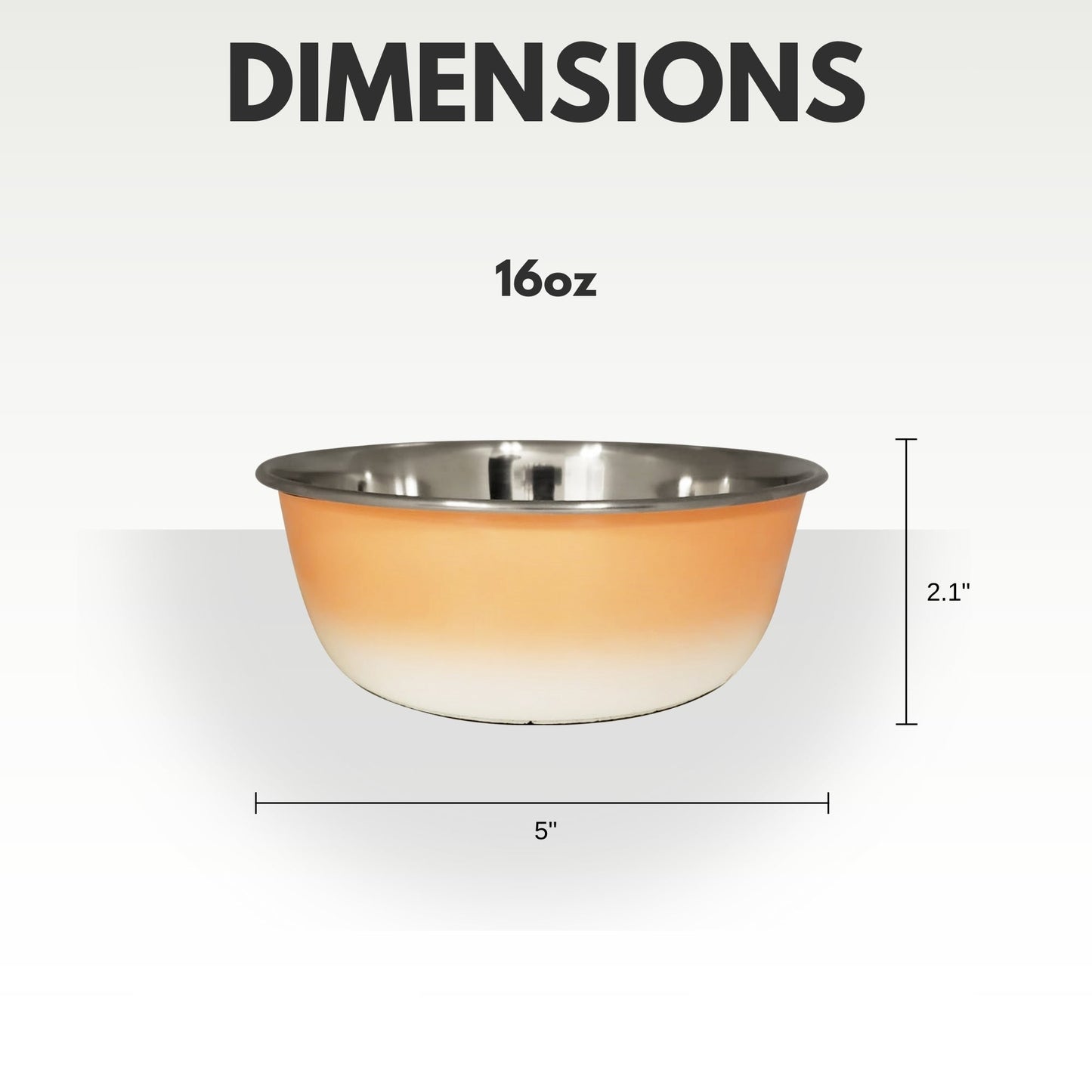 Deep Dog Bowl – Stainless Steel Bowl, Ideal for Small, Medium & Large Dogs – Peach Coral Deep Bowls American Pet Supplies