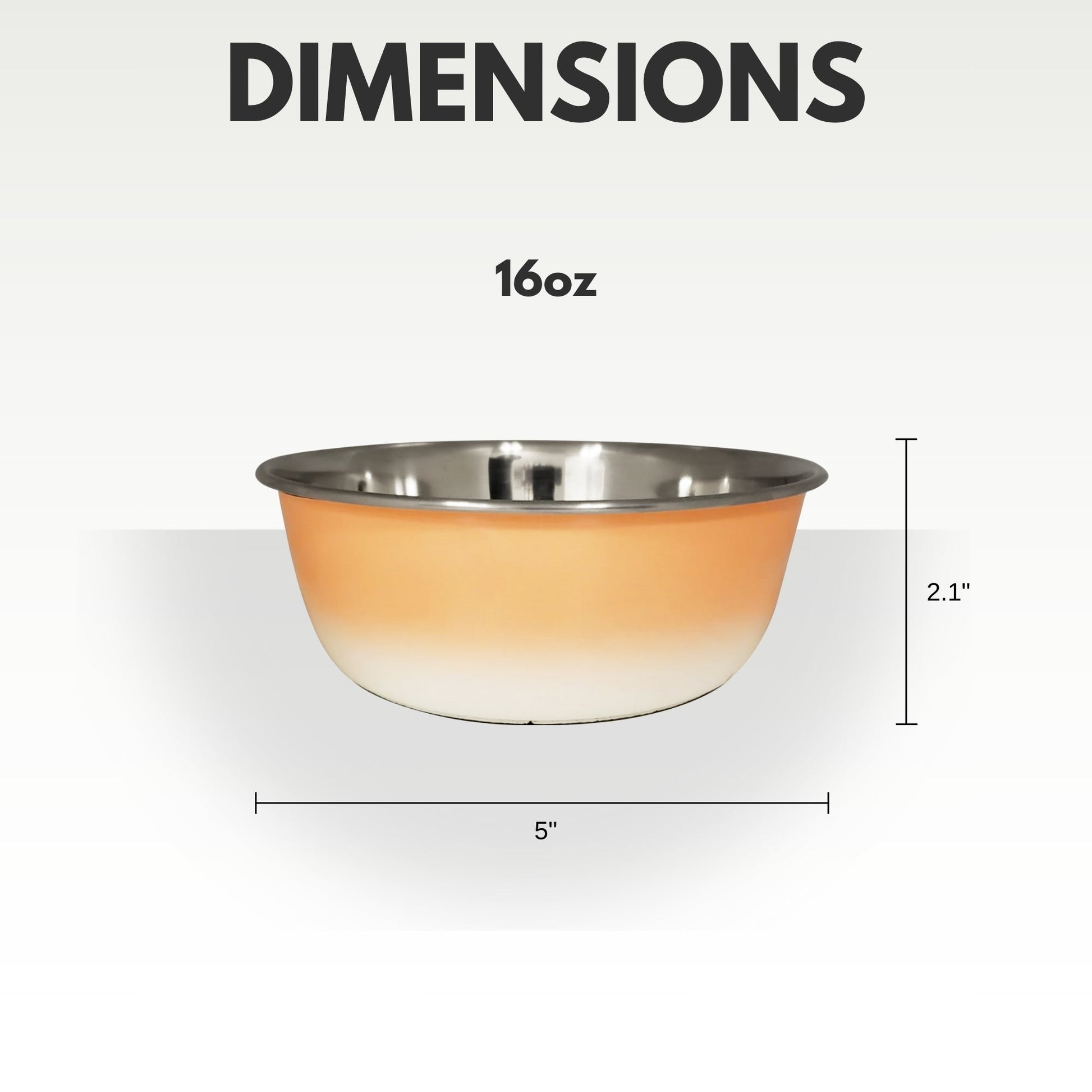 Deep Dog Bowl – Stainless Steel Bowl, Ideal for Small, Medium & Large Dogs – Peach Coral Deep Bowls American Pet Supplies