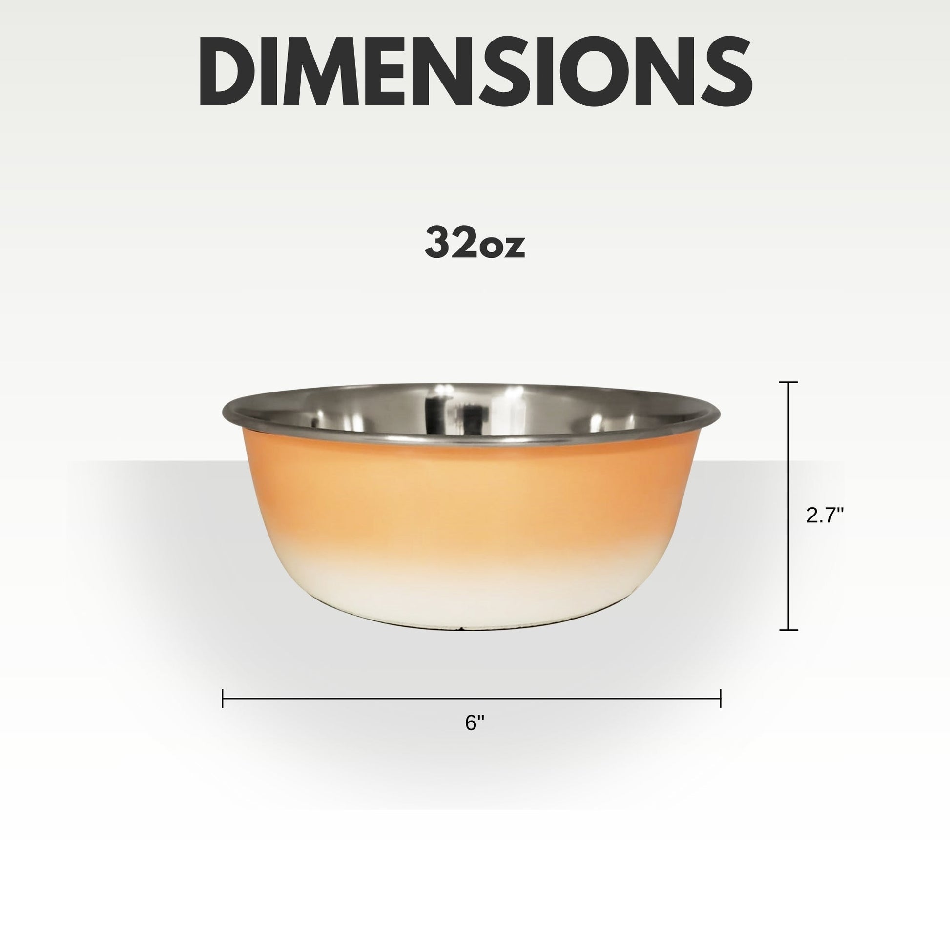 Deep Dog Bowl – Stainless Steel Bowl, Ideal for Small, Medium & Large Dogs – Peach Coral Deep Bowls American Pet Supplies