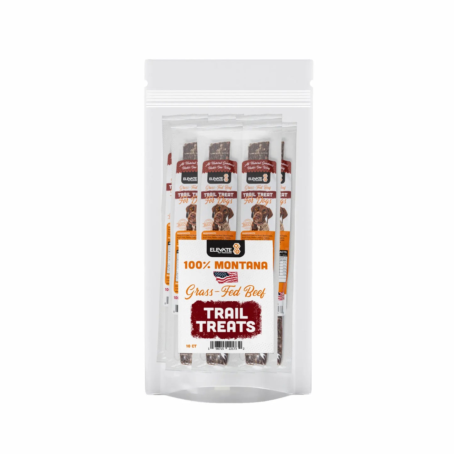 Air-Dried Trail Treats - Beef Recipe 10-Pack Dog Food Elevate Pet Provisions