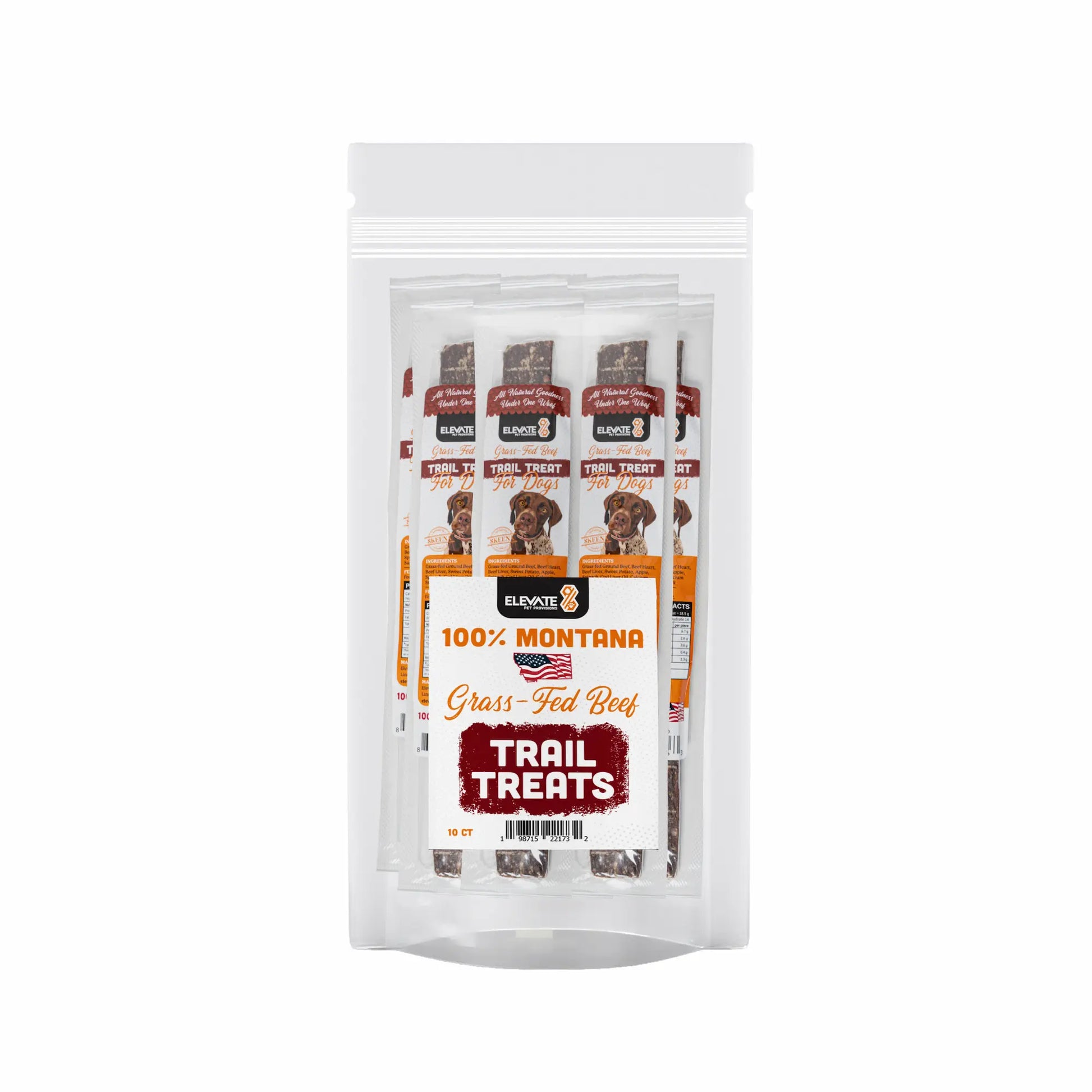 Air-Dried Trail Treats - Beef Recipe 10-Pack Dog Food Elevate Pet Provisions