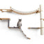 The Expedition - Cat Jungle Gym Wall System Natural Bamboo Charcoal Gray Canvas No Planter Cat Condo Catastrophic Creations