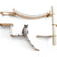 The Expedition - Cat Jungle Gym Wall System Natural Bamboo Natural Canvas No Planter Cat Condo Catastrophic Creations