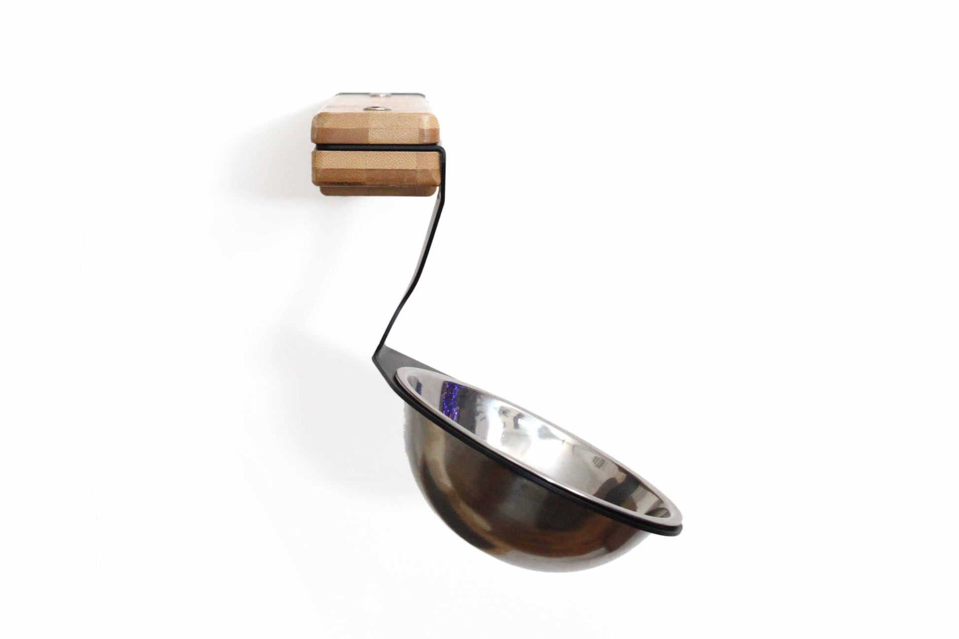 Wall Mounted Cat Feeding Shelf Elevated English Chestnut Bamboo Standalone Shelf Cat shelves/bed Catastrophic Creations