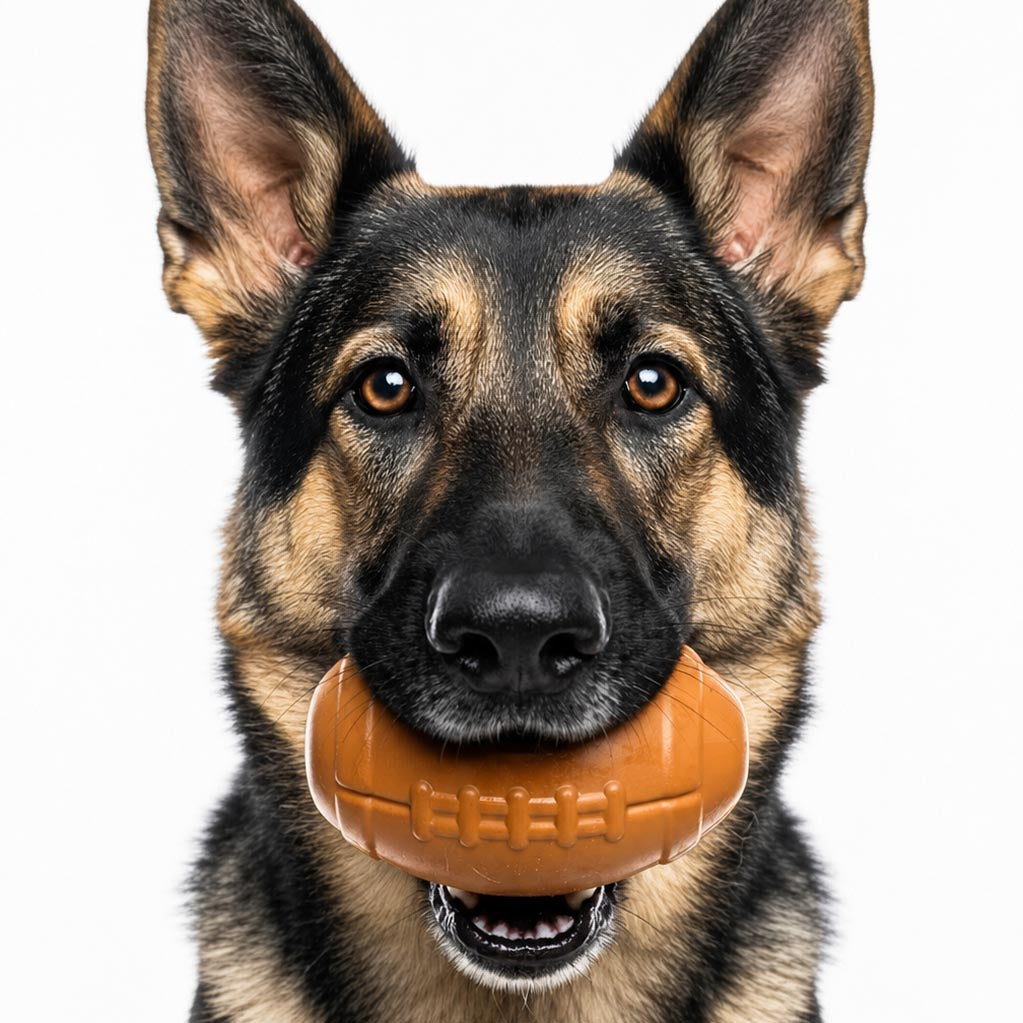Football Dog Chew Toy & Treat Dispenser - USA Made | SodaPup Rubber Dog Toys SodaPup/True Dogs, LLC