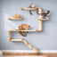 The Deluxe Cat Fort - Modern Cat Condo Natural Bamboo Natural Canvas Pole and Leaf Shelf Cat Condo Catastrophic Creations