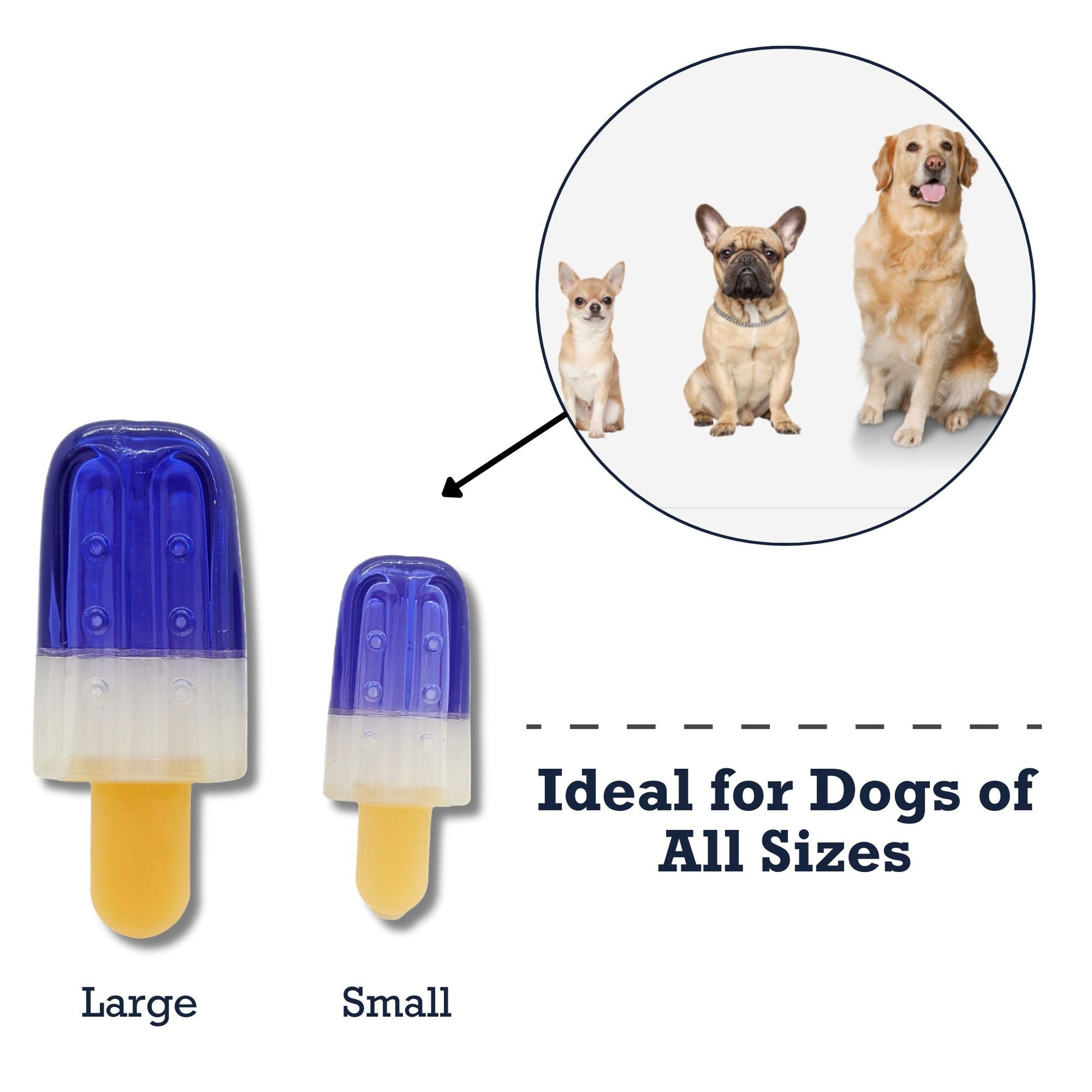 Popsicle-Shaped Freezable Dog Toy – 100% Natural Rubber Chew Toy Freeze Toys American Pet Supplies