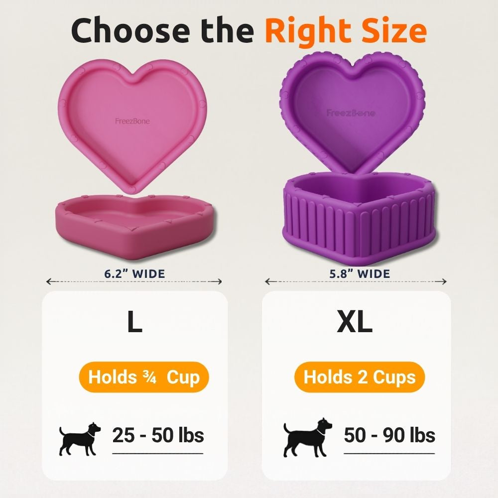 FreezHeart - Durable Heart Enrichment Chew Freezbone