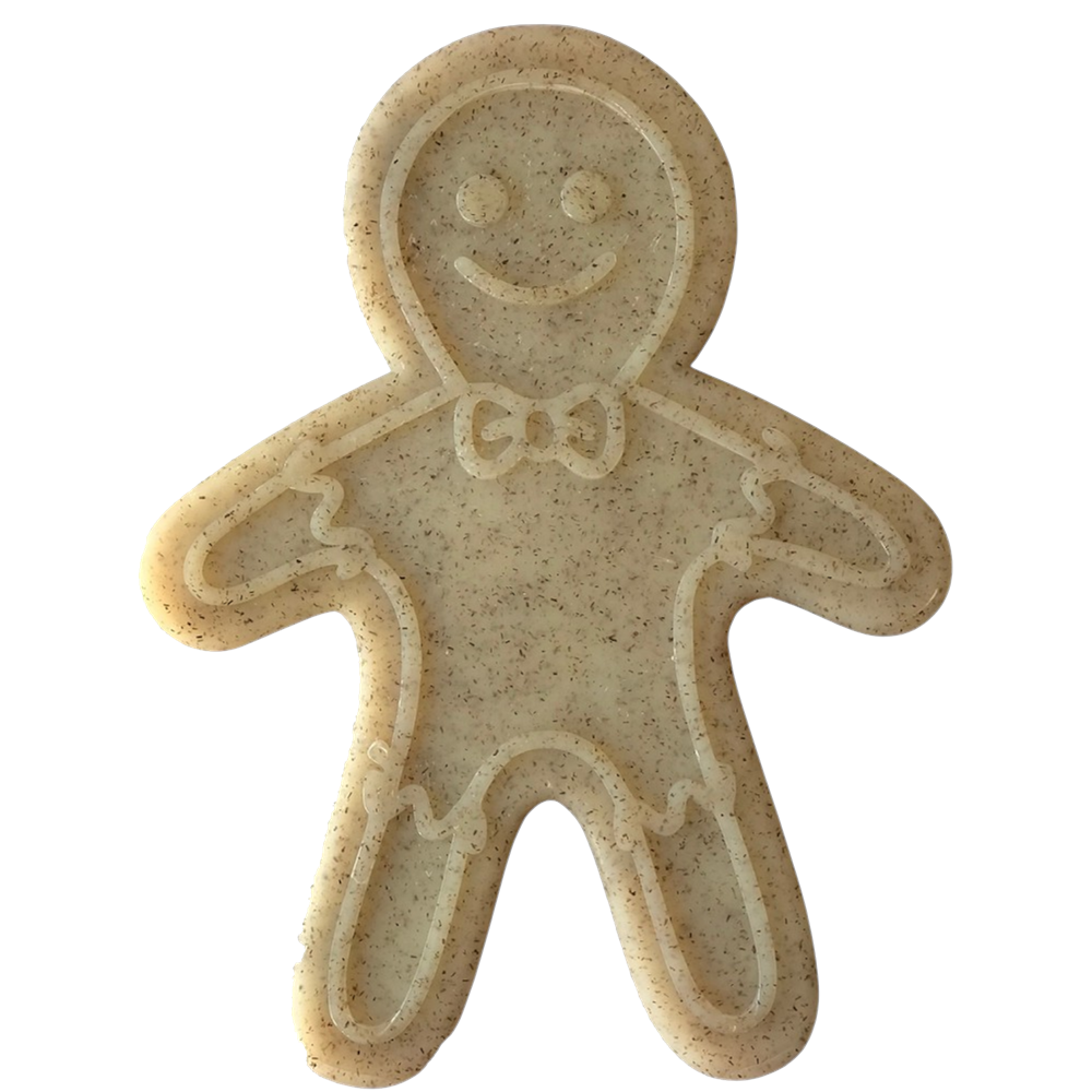 Gingerbread Man Nylon Dog Chew Toy for Aggressive Chewers | USA Made Gingerbread Nylon Toy - Brown Nylon Dog Toys SodaPup/True Dogs, LLC