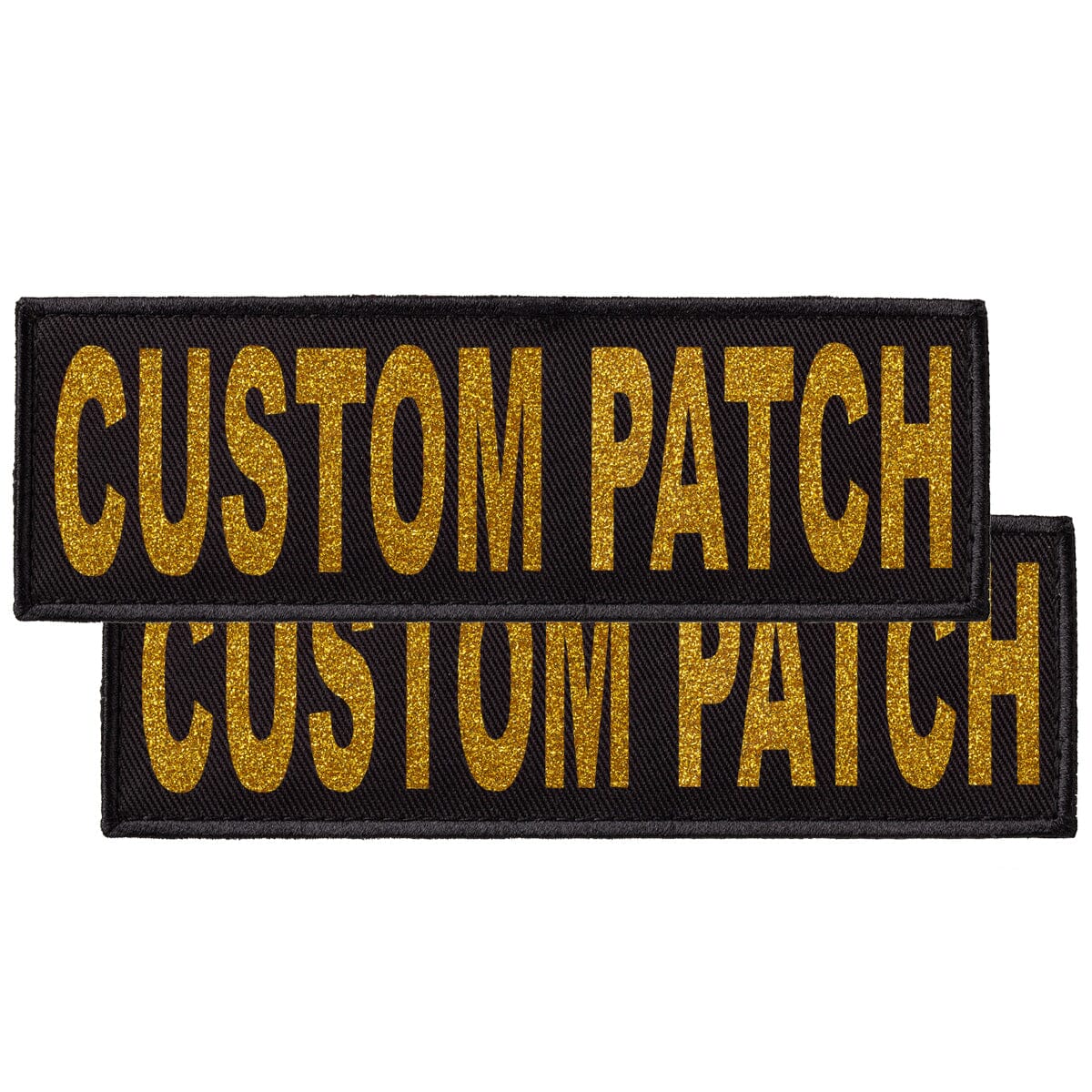 Personalized Removable Patches (Set of 2) Gold Glitter Dog Harnesses Dogline
