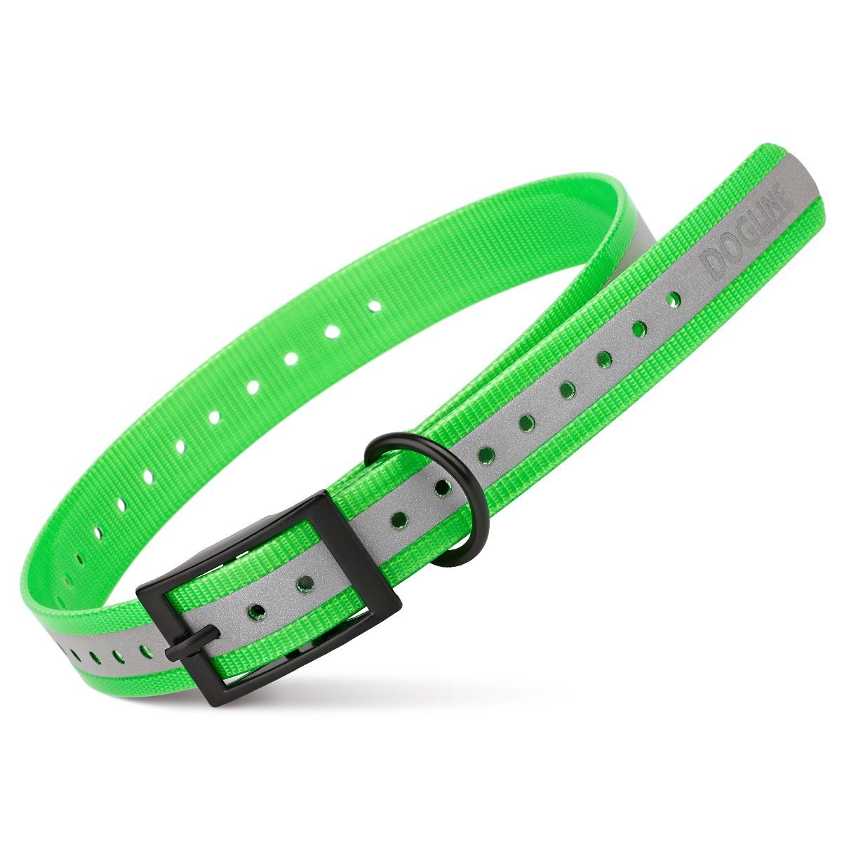 Biothane E-Collar Replacement Reflective Strap Green 11”-26” Dog Collars Dogline