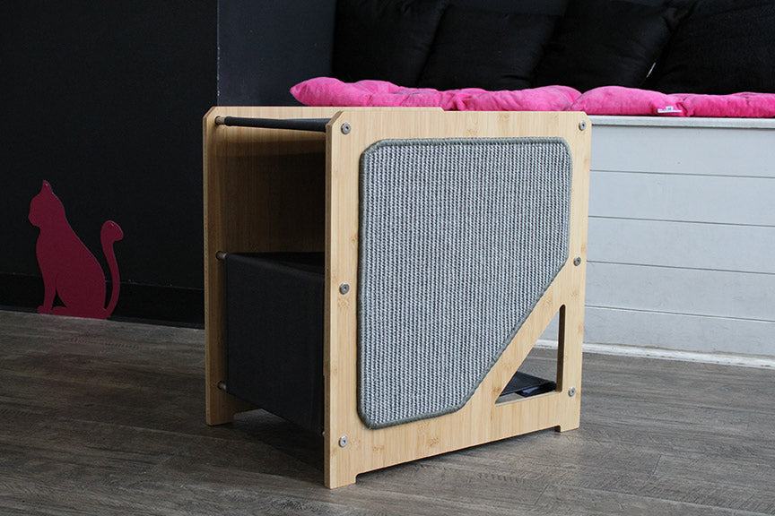 The Grotto - Short Cat Tree for Small Spaces Cat Condo Catastrophic Creations