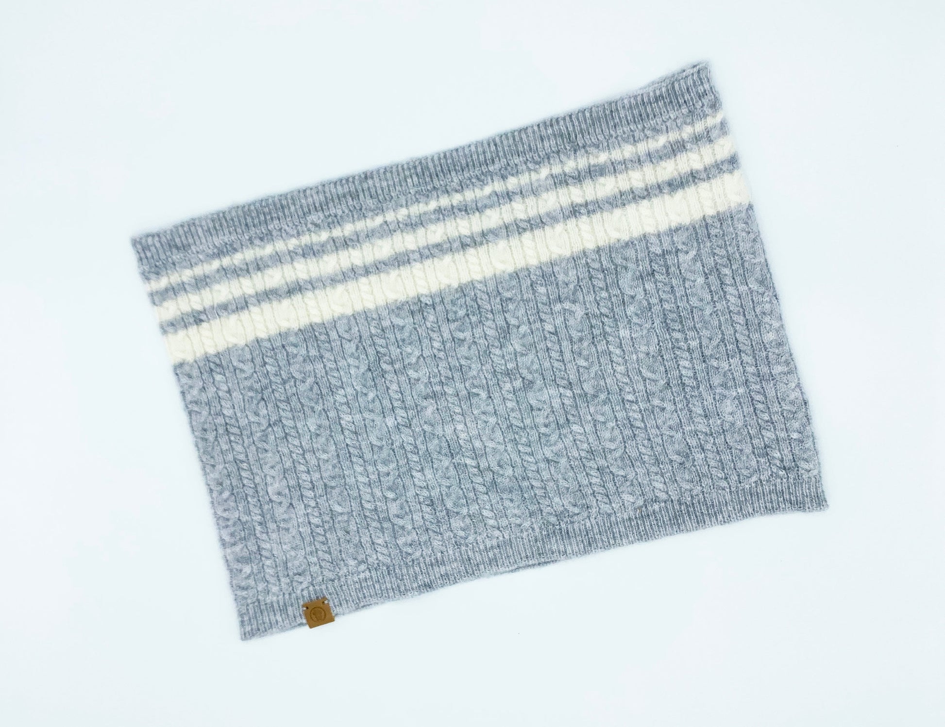 Cashmere Blend Scarf sets for Pets and their humans, Heather Grey LARGE BANDANA BESPOKE PAWS
