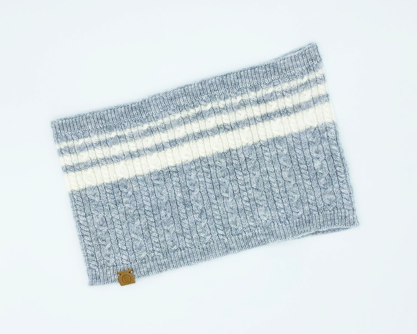 Cashmere Blend Scarf sets for Pets and their humans, Heather Grey MEDIUM BANDANA BESPOKE PAWS