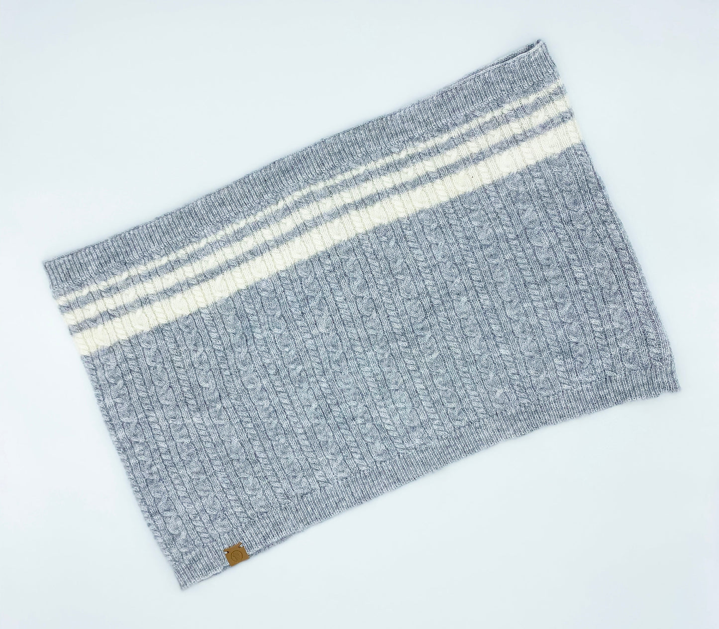 Cashmere Blend Scarf sets for Pets and their humans, Heather Grey XL BANDANA BESPOKE PAWS