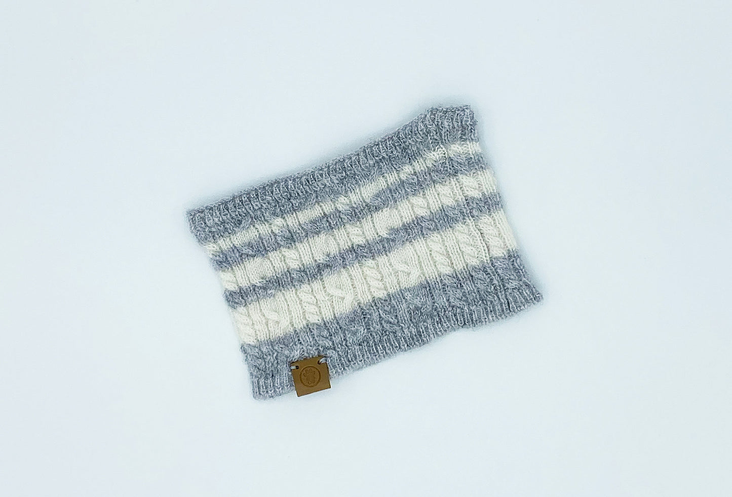 Cashmere Blend Scarf sets for Pets and their humans, Heather Grey XS BANDANA BESPOKE PAWS